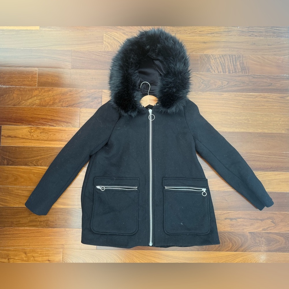 Maje Hooded Wool Coat
